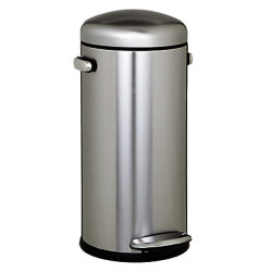 simplehuman Fingerprint Proof Retro Pedal Bin, Stainless Steel, 30L